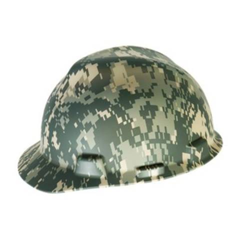 MSA 10103908 American Freedom Series V-Gard Slotted Protective Cap, Camouflage