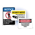 Admittance & Security Signs