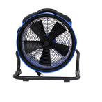 XPOWER P-39AR-Blue 1/4 HP 2100 CFM 4 Speed Industrial Axial Air Mover, Blower, Fan with Built-in Power Outlets - Blue