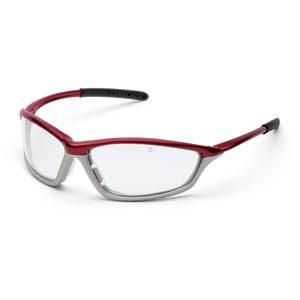 MCR SH140AFC Shock™ Safety Glasses (Crimson/Stone Frame) Clear, Anti-Fog