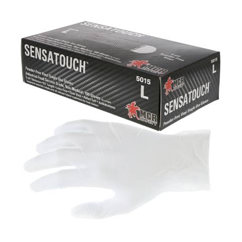 MCR Safety® 5015 SensaTouch™ Industrial Food Service Grade, Powder Free Vinyl Gloves
