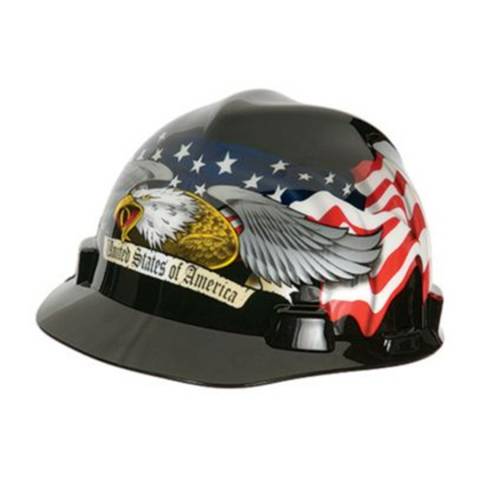 MSA 10079479 American Freedom Series V-Gard Slotted Protective Cap, American Eagle