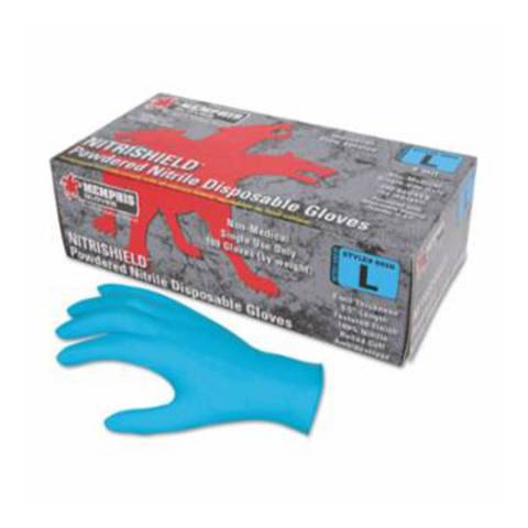 NitriShield® Industrial Grade Disposable Gloves - 4 mil Powdered Nitrile