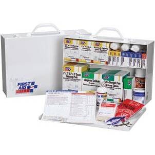 First Aid Only 2450PAC 2-Shelf, 75-Person First Aid Station w/ 8-Pocket Liner