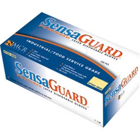 MCR 5055MMG SensaGuard™ Disposable Latex Gloves, Powder Free, 5 mil, M