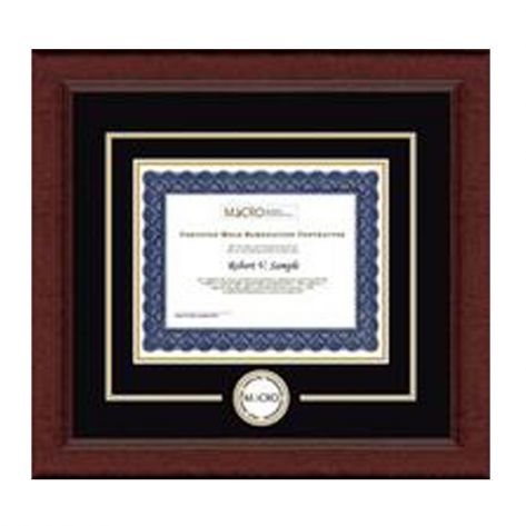 Church Hill Classics 202908 Certificate Edition Circle Logo Frame in Sierra with Black and Gold Mats