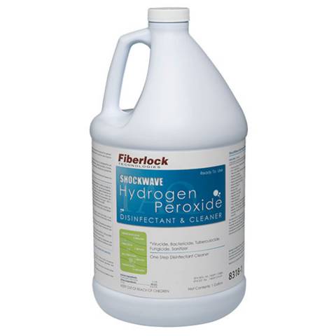 Fiberlock 8318CAN-1-C4 ShockWave Hydrogen Peroxide Disinfectant - 4L - 4/Case