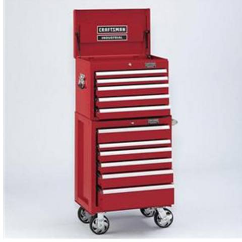 Craftsman 00918417CI Industrial&reg; 5000 Series 6-Drawer Rolling Cart, 26"