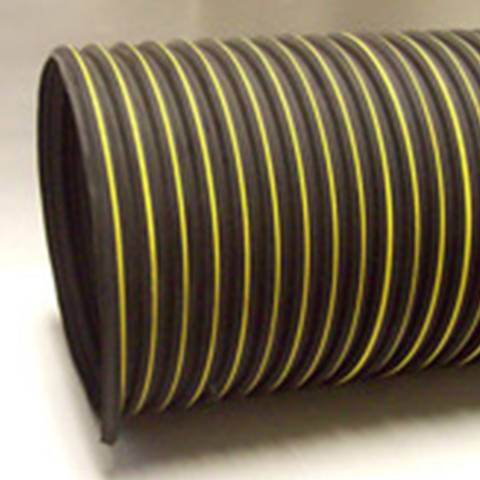 Nikro 860146 Heavy Duty Black & Yellow Flex Duct, 8' x 25', 1/Cs