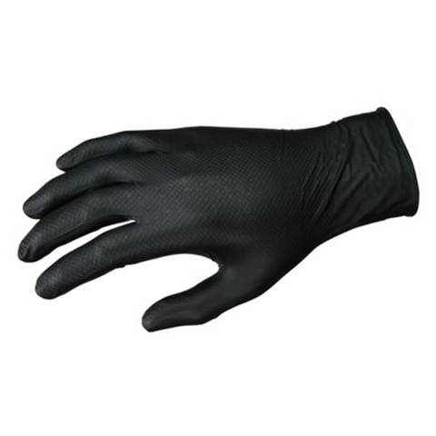 MCR Safety® 6016BXL NitriShield® Grippaz™ Disposable Nitrile Gloves, Powder-Free, 6 mil, X-Large, Black, 10 boxes, 100/Box