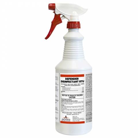 Artemis ADDQ12 Defender Disinfectant RTU - 12 x 1/Qt Bottles