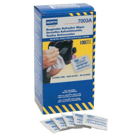 Honeywell North 7003A Respirator Refresher Wipe Pads, 9 3/4" x 4 1/2" - 100/Box