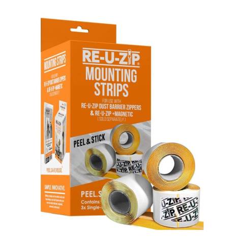 RE-U-ZIP™ MS3P Dust Barrier Entry Mounting Strips - 3/Pk