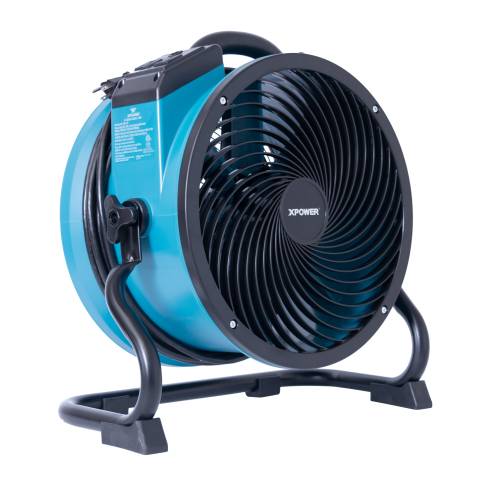 XPOWER X-39AR-Blue 1/4 HP 2100 CFM Variable Speed Sealed Motor Industrial Axial Air Mover, Blower