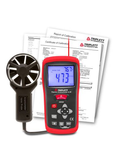 Triplett AM320-NIST Thermo-Anemometer + IR with Cert. of Traceability to NIST