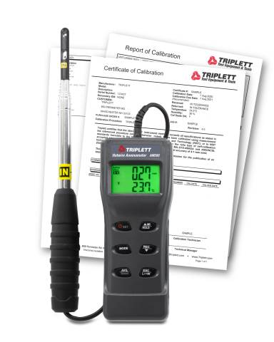 Triplett AM500-NIST Hotwire Thermo-Anemometer w/ Certificate of Traceability to NIST