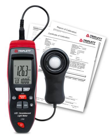 Triplett LT66-NIST LED/Incandescent Light Meter with Certificate of Traceability to NIST