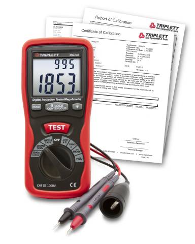 Triplett MG430-NIST MG430 Digital Insulation Tester  with Certificate of Traceability to N.I.S.T.