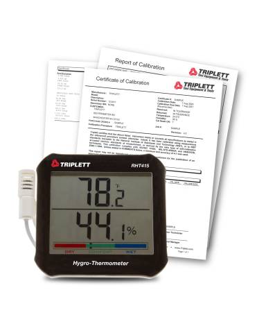 Triplett RHT415-NIST Hygro-Thermometer with Remote Probe and Cert. of Traceability to NIST
