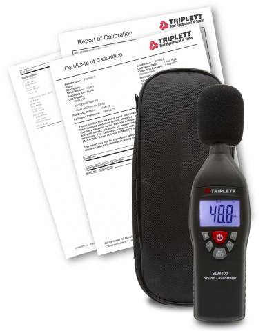 Triplett SLM400-NIST SLM400 Sound Level Meter with Certificate of Traceability to N.I.S.T.