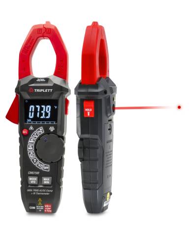 Triplett CM675IR 600A True RMS AC/DC Clamp Meter with 4:1 IR Thermometer