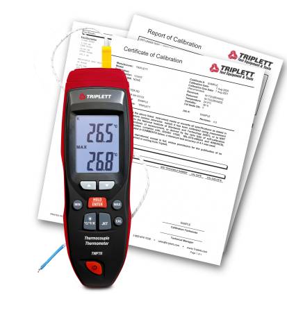 Triplett TMP70-NIST Single Input Type K, J, T Thermocouple Thermometer with Certificate of Traceability to NIST