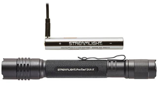 Streamlight 88033 ProTac&reg; 2AA Flashlight, 2-AA Alkaline Batteries, Max 270 Lumens, Black