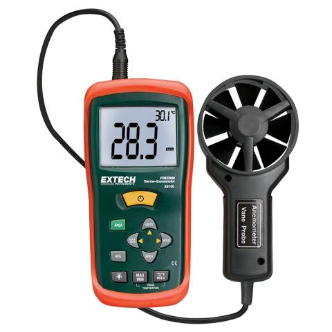 Extech AN100-NIST CFM/CMM Mini Thermo-Anemometer