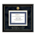 Church Hill Classics 138351 Gold Engraved Medallion Certificate Frame in Onyx Gold with Black Suede and Gold Mats