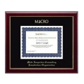 Church Hill Classics 138362 Gold Embossed Certificate Frame in Gallery with Black Mat