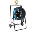 XPOWER FA-420K6-Blue Warehouse/Dock Cooling Fan Kit, L-30 LED Spotlight, and 420T Mobile Trolley