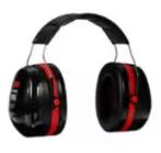 3M H10A PELTOR&trade; Optime&trade; 105 Earmuffs, 30 dB, Black/Red, Over-the-Head